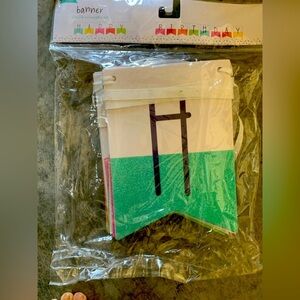 Pastel and Glitter Happy Birthday Banner, 72” New in Package